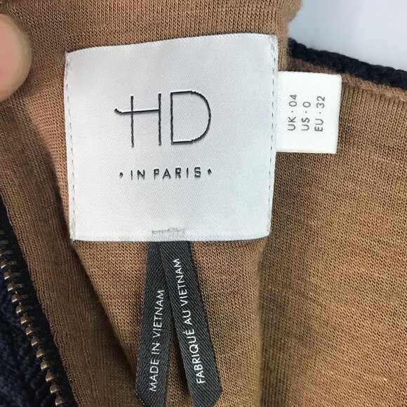 HD in Paris colorblocked knit pencil skirt size 0 - Picture 6 of 6